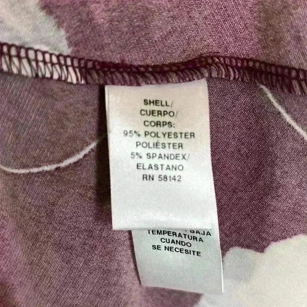 London Times Women’s Dress Size 14 Purple /Grays Floral Midi NWOT - Picture 8 of 9